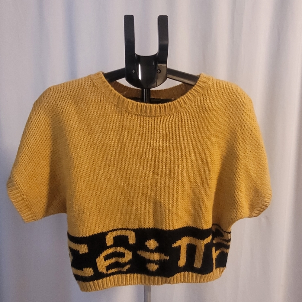Adorable Math Themed Mustard Sweater